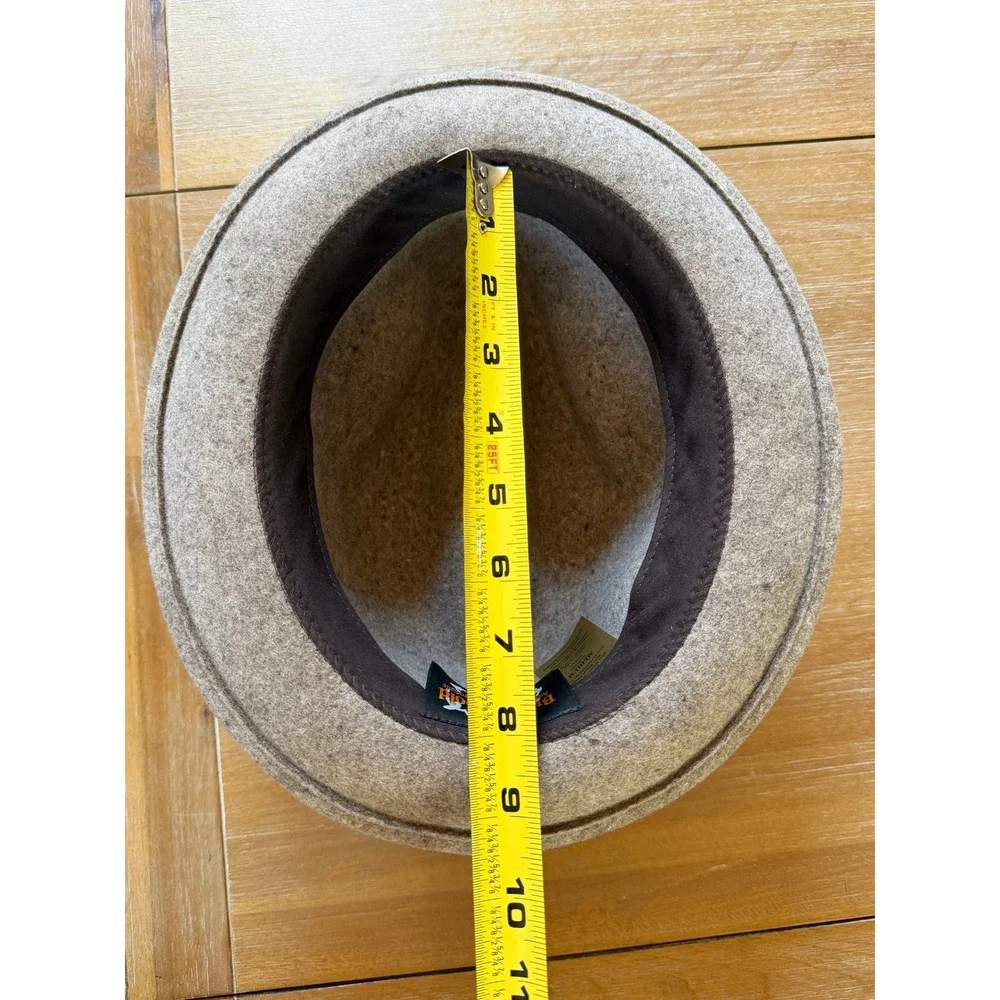 Buffalo Gold Fedora Hat Mens Medium Wool Bison USA Made